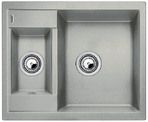  Evier en silgranit® puradur® Blanco Metra 520575 couleur gris perle 615x500 avec 1 cuve vidage automatique