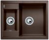Evier en silgranit® puradur® Blanco Metra 516180 couleur café 615x500 avec 1 cuve vidage automatique