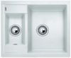 Evier en silgranit® puradur® Blanco Metra 516173 couleur blanc 615x500 avec 1 cuve vidage automatique