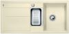 Evier en silgranit® puradur® Blanco Metra 513047 couleur jasmin 1000x500 avec 1 cuve vidage manuel