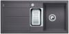 Evier en silgranit® puradur® Blanco Metra 518877 couleur gris rocher 1000x500 avec 1 cuve vidage manuel