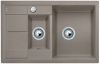 Evier en silgranit® puradur® Blanco Metra 517353 couleur tartufo 780x500 avec 1 cuve vidage manuel