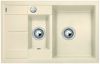 Evier en silgranit® puradur® Blanco Metra 513469 couleur jasmin 780x500 avec 1 cuve vidage manuel