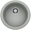 Evier en silgranit® puradur® Blanco Rondo 520601 couleur gris perle avec 1 cuve vidage automatique