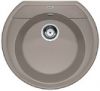 Evier en silgranit® puradur® Blanco Rondoval 517392 couleur tartufo 535x490 avec 1 cuve vidage automatique
