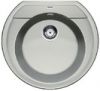 Evier en silgranit® puradur® Blanco Rondoval 520604 couleur gris perle 535x490 avec 1 cuve vidage automatique