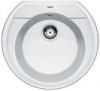 Evier en silgranit® puradur® Blanco Rondoval 515671 couleur blanc 535x490 avec 1 cuve vidage automatique