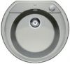 Evier en silgranit® puradur® Blanco Rondoval 520603 couleur gris perle 535x490 avec 1 cuve vidage manuel