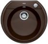 Evier en silgranit® puradur® Blanco Rondoval 515665 couleur café 535x490 avec 1 cuve vidage manuel