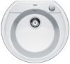 Evier en silgranit® puradur® Blanco Rondoval 515660 couleur blanc 535x490 avec 1 cuve vidage manuel