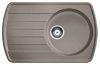 Evier en silgranit® puradur® Blanco Rondoval 517519 couleur tartufo 780x500 avec 1 cuve vidage automatique