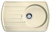 Evier en silgranit® puradur® Blanco Rondoval 515765 couleur jasmin 780x500 avec 1 cuve vidage automatique