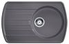 Evier en silgranit® puradur® Blanco Rondoval 518917 couleur gris rocher 780x500 avec 1 cuve vidage automatique