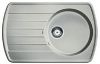Evier en silgranit® puradur® Blanco Rondoval 520606 couleur gris perle 780x500 avec 1 cuve vidage automatique