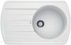 Evier en silgranit® puradur® Blanco Rondoval 515764 couleur blanc 780x500 avec 1 cuve vidage automatique