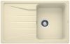 Evier en silgranit® puradur® Blanco Sona 520881 couleur jasmin 780x500 avec 1 cuve vidage automatique