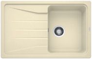  Evier en silgranit® puradur® Blanco Sona 520881 couleur jasmin 780x500 avec 1 cuve vidage automatique