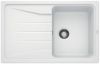 Evier en silgranit® puradur® Blanco Sona 520880 couleur blanc 780x500 avec 1 cuve vidage automatique