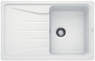 Evier en silgranit® puradur® Blanco Sona 520880 couleur blanc 780x500 avec 1 cuve vidage automatique