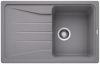 Evier en silgranit® puradur® Blanco Sona 520878 couleur alumétallic 780x500 avec 1 cuve vidage automatique