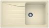 Evier en silgranit® puradur® Blanco Sona 520890 couleur jasmin 860x500 avec 1 cuve vidage automatique
