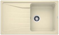  Evier en silgranit® puradur® Blanco Sona 520890 couleur jasmin 860x500 avec 1 cuve vidage automatique