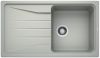 Evier en silgranit® puradur® Blanco Sona 520888 couleur gris perle 860x500 avec 1 cuve vidage automatique