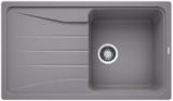  Evier en silgranit® puradur® Blanco Sona 520887 couleur alumétallic 860x500 avec 1 cuve vidage automatique
