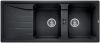  Evier en silgranit® puradur® Blanco Sona 520912 couleur anthracite 1160x500 avec 2 cuves vidage automatique