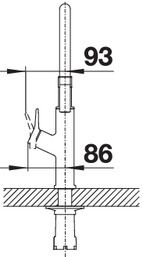 Plan Mitigeur en inox Blanco Mitigeur + Douchette 523127 finition surface métallique couleur pvd ultraresist