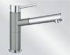 Mitigeur en inox Blanco Mitigeur + Douchette 520730 finition silgranit®-look bicolore couleur gris perle