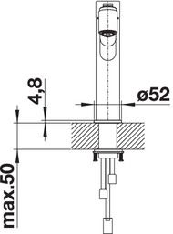 Plan Mitigeur en inox Blanco Mitigeur + Douchette 523119 finition surface métallique couleur inox brossé