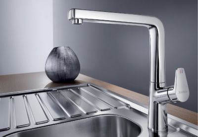 Vue 1 Mitigeur en inox Blanco Mitigeur 521267 finition surface métallique couleur chrome