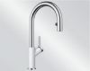 Mitigeur en inox Blanco Mitigeur + Douchette 521368 finition silgranit®-look bicolore couleur blanc