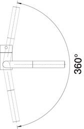 Plan Mitigeur en inox Blanco Mitigeur 514026 finition surface métallique couleur finish inox