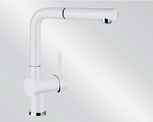  Mitigeur en inox Blanco Mitigeur + Douchette 516710 finition look céramique couleur blanc cristal Linus-s