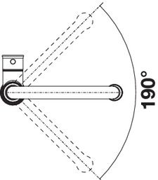 Plan Mitigeur en inox Blanco Mitigeur + Douchette 521288 finition surface métallique couleur chrome