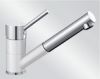 Mitigeur en inox Blanco Mitigeur + Douchette 516069 finition look céramique bicolore couleur blanc cristal