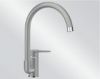Mitigeur en inox Blanco Mitigeur 520744 finition silgranit®-look couleur gris perle