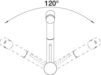 Plan Mitigeur en inox Blanco Mitigeur + Douchette 517648 finition surface métallique couleur chrome