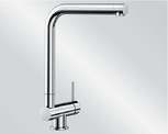  Mitigeur en inox Blanco Mitigeur 521545 finition surface métallique couleur chrome Laressa-f Levier à Droite