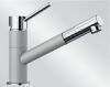 Mitigeur en inox Blanco Mitigeur + Douchette 525045 finition silgranit®-look bicolore couleur gris perle