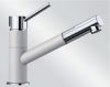 Mitigeur en inox Blanco Mitigeur + Douchette 525040 finition silgranit®-look bicolore couleur blanc