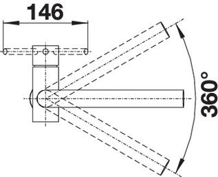 Plan Mitigeur en inox Blanco Mitigeur 518718 finition surface métallique couleur inox brossé