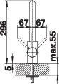 Plan Mitigeur en inox Blanco Mitigeur + Douchette 519810 finition surface métallique couleur chrome