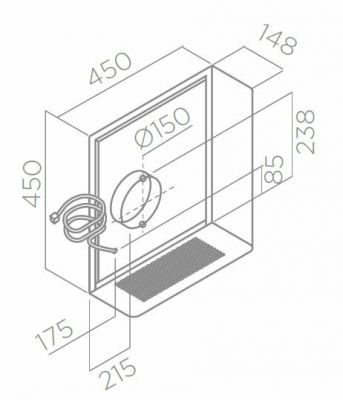 Plan Moteur externe GME22 pour hotte Elica Pandora Aspiration 1420 m3/h 200W