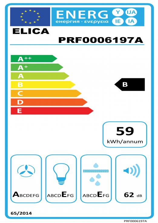 Vue 2 Hotte en non précisé Elica Adagio PRF0006197A couleur inox