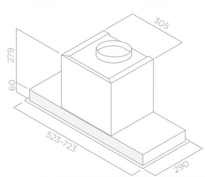 Plan Hotte en non précisé Elica Hidden PRF0092333 couleur inox