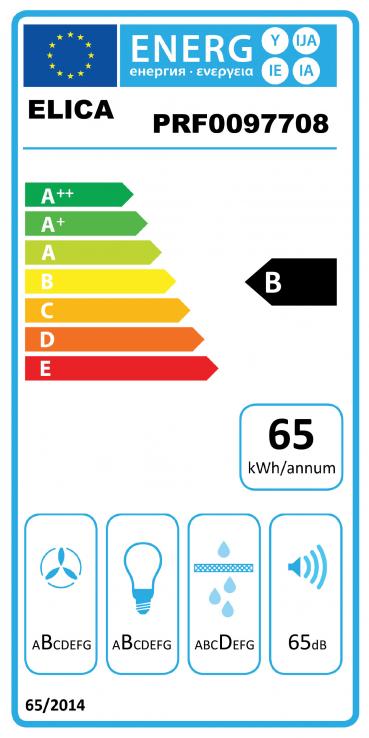 Vue 2 Hotte en non précisé Elica Hidden PRF0097708 couleur inox et verre blanc