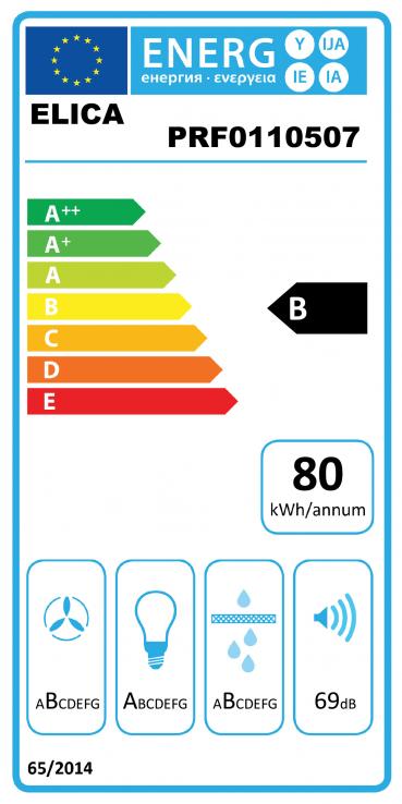 Vue 1 Hotte en non précisé Elica Top PRF0110507 couleur inox et verre noir